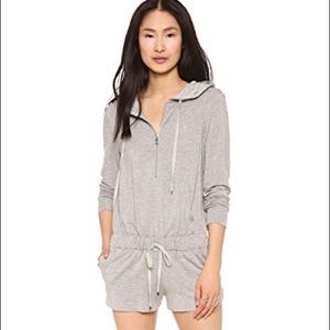 Zip up hoodie romper